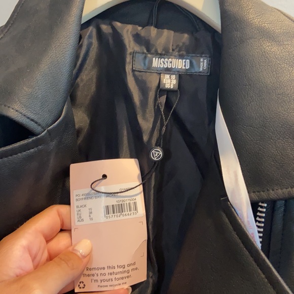 NWT Missguided oversized leather jacket - Picture 3 of 4